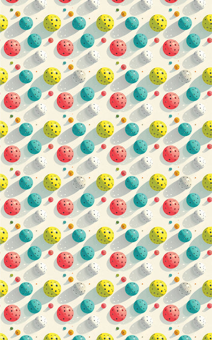 Pop Color Pickleball Toss Wrapping Paper