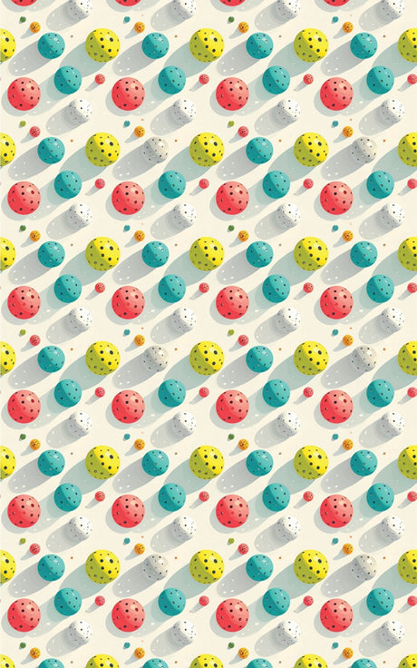 Pop Color Pickleball Toss Wrapping Paper - London Penny Gift Wrap