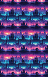 Cyber Space City Grid Wrapping Paper - London Penny Gift Wrap