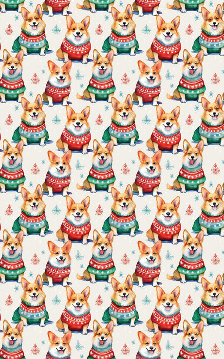 Corgi Holiday Sweaters - London Penny Gift Wrap