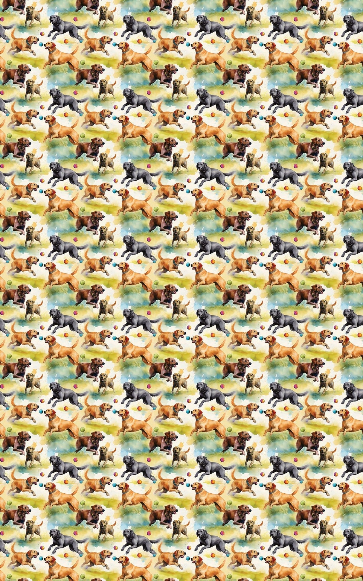 Lab's Bounding Pounce - London Penny Gift Wrap