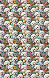 Bichon Frise Garden Party - London Penny Gift Wrap
