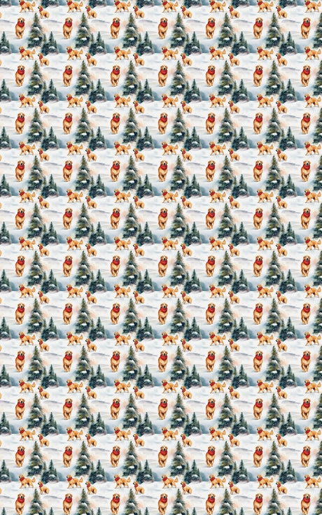 Golden Flurries - London Penny Gift Wrap