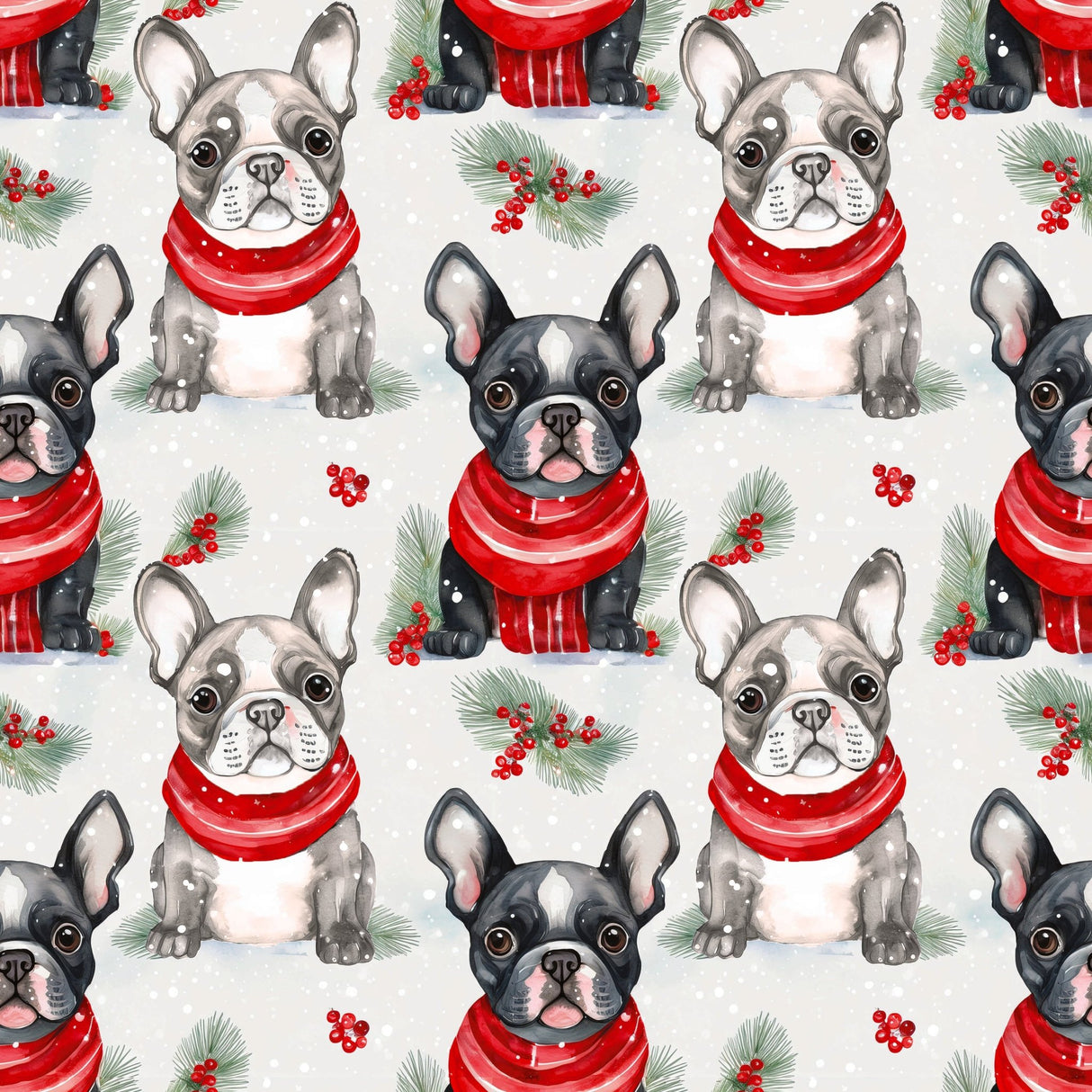 Frosty Frenchies Sherpa Blanket - London Penny Gift Wrap