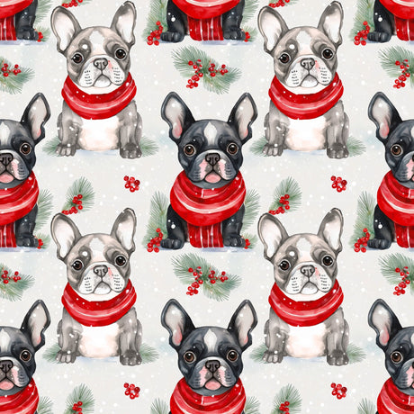 Frosty Frenchies Sherpa Blanket - London Penny Gift Wrap