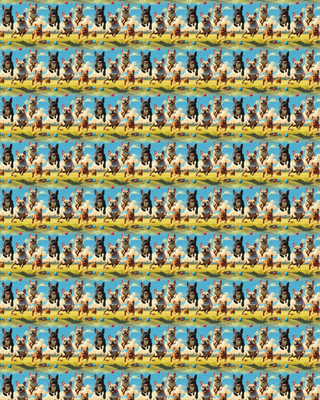 Frenchie Trot Sherpa Blanket - London Penny Gift Wrap