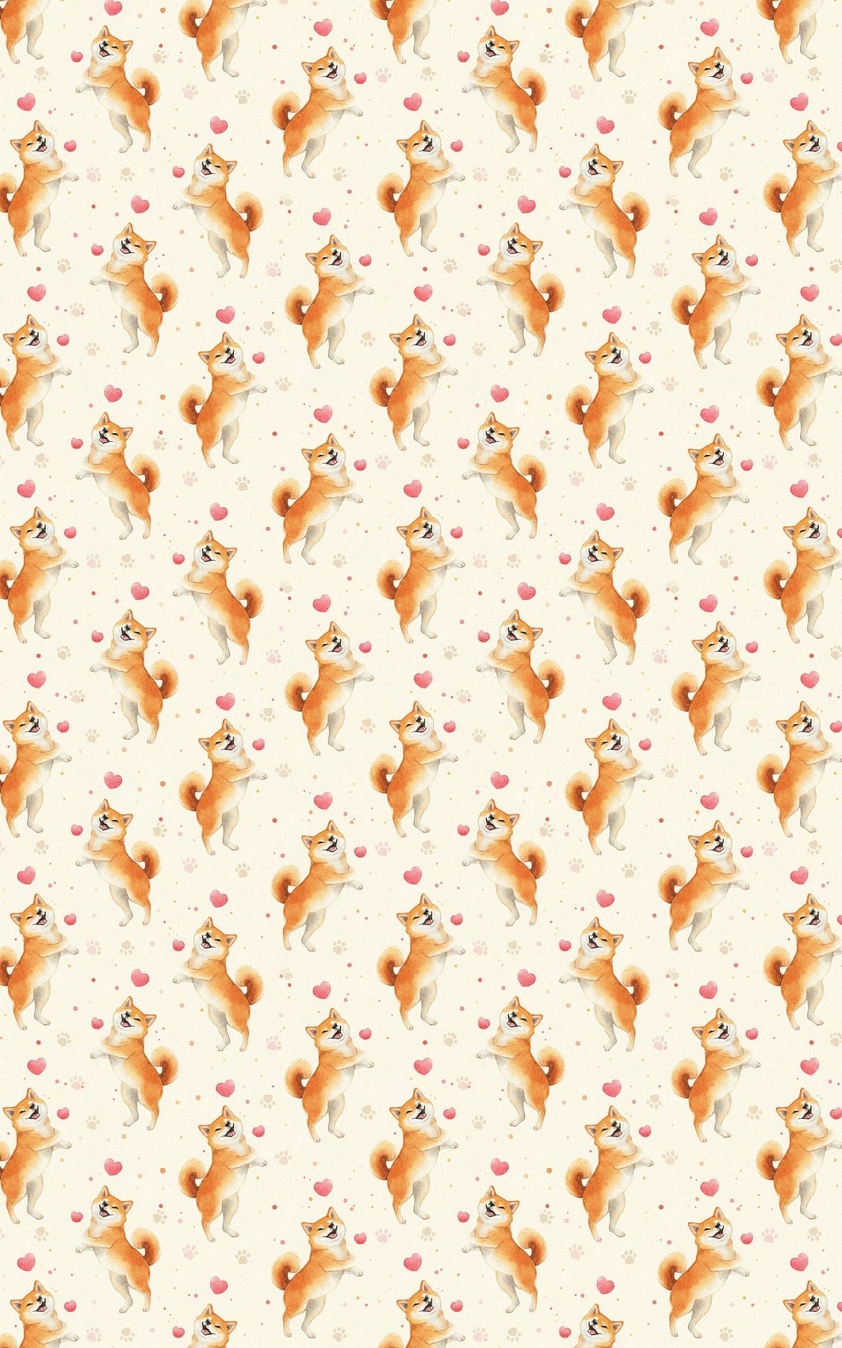 Shiba Inu & Heart Ball Toss - London Penny Gift Wrap