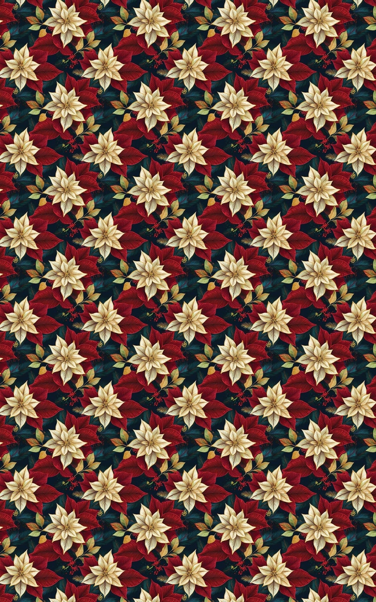 Yuletide Velvet Poinsettia - London Penny Gift Wrap