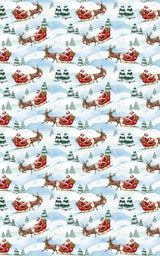Santa & Sleigh Friends - London Penny Gift Wrap