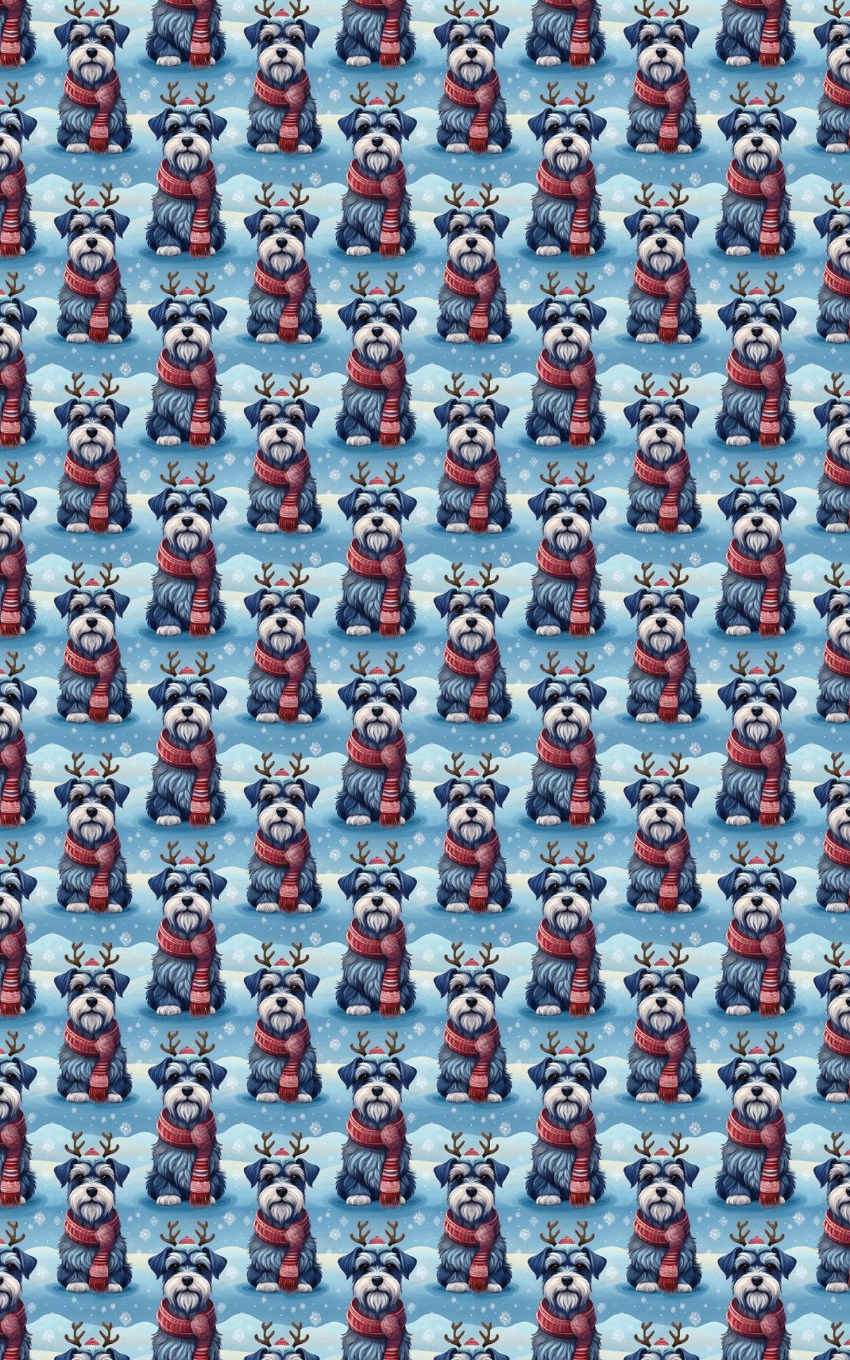 Scarved Schnauzer Cheer - London Penny Gift Wrap