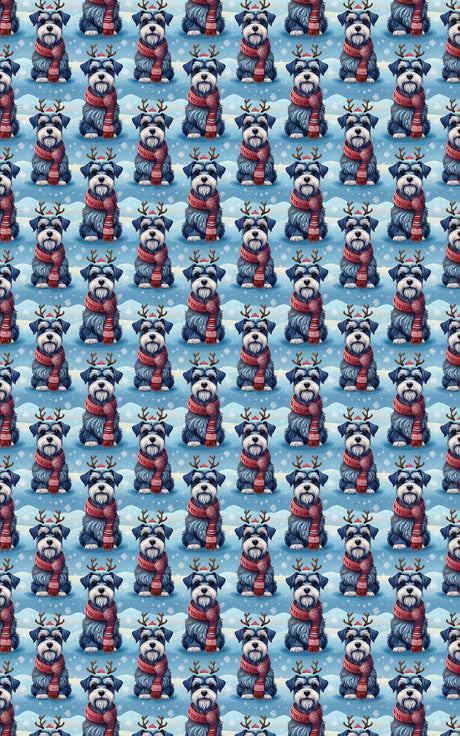 Scarved Schnauzer Cheer - London Penny Gift Wrap