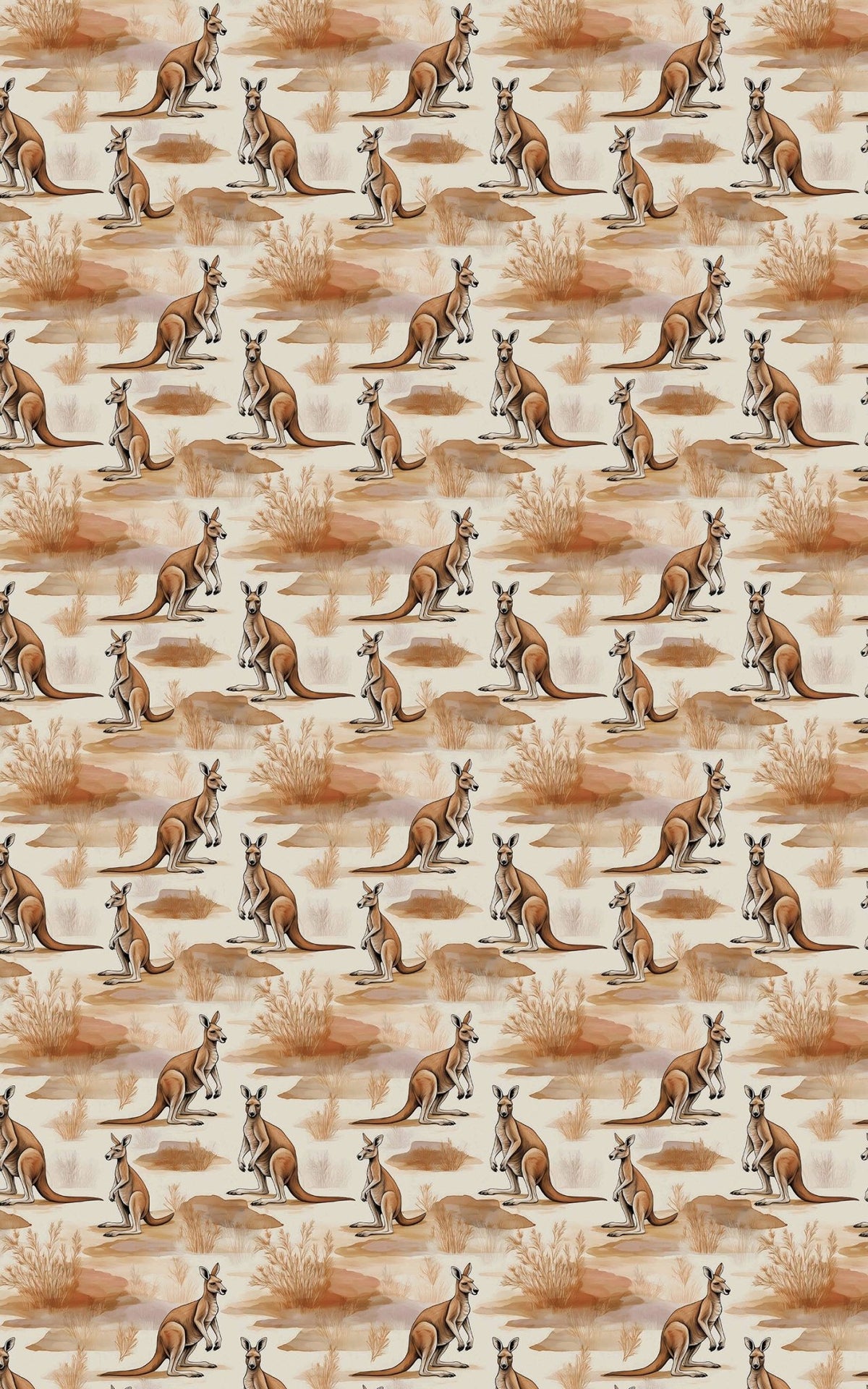 Safari Stroll: Kangaroo - London Penny Gift Wrap