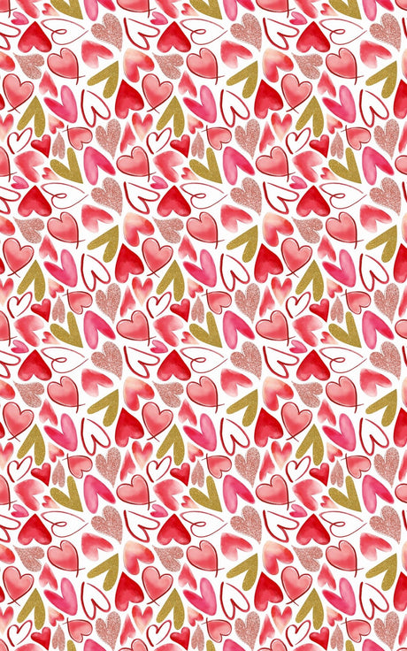 Mixed Hearts - London Penny Gift Wrap