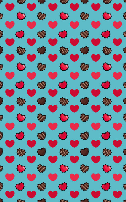 Hearts Choco Blue