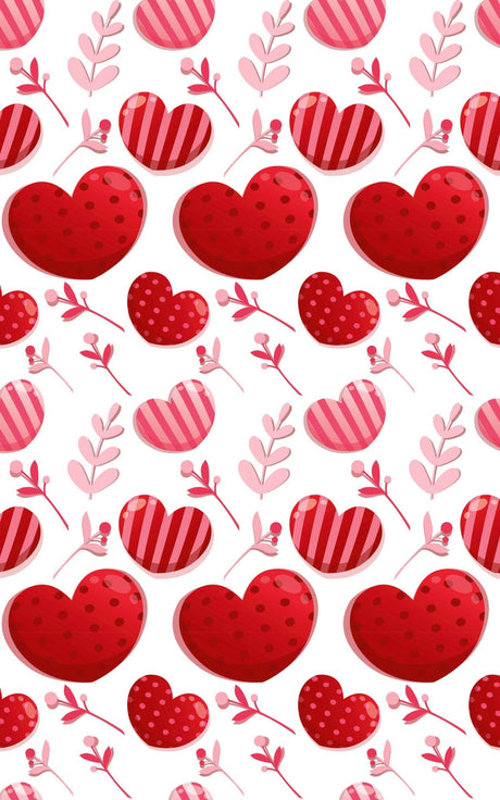 Floral Hearts - London Penny Gift Wrap