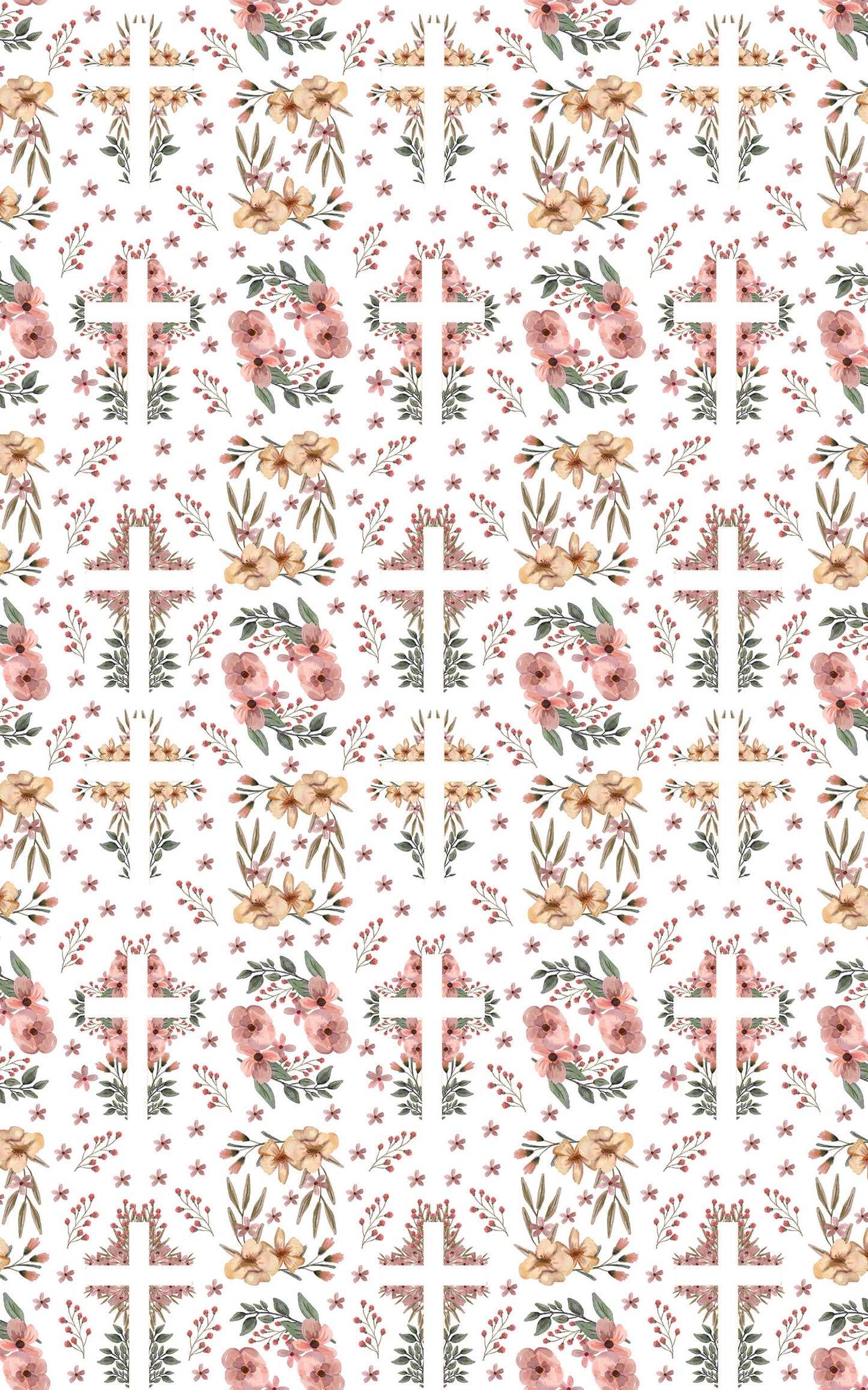Easter Floral Cross - Earth Tone