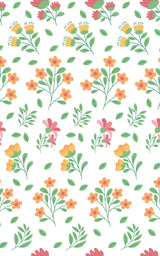 Simple Aesthetic with Red & Yellow Flowers - London Penny Gift Wrap