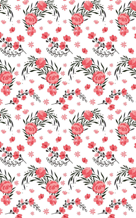 Red Flower Power - London Penny Gift Wrap
