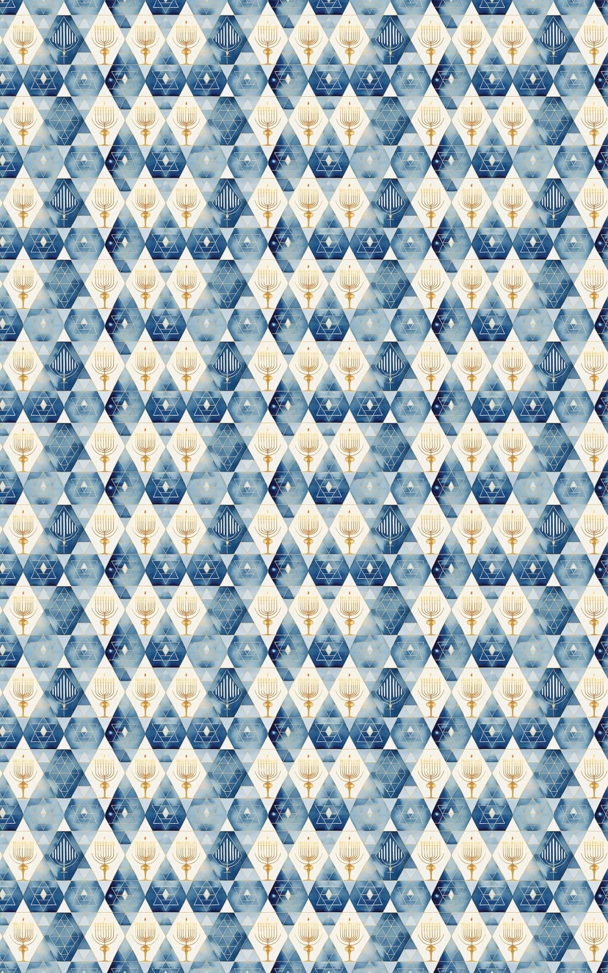 Golden Glow of Hanukkah - London Penny Gift Wrap