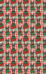 Doberman Plaid Parade - London Penny Gift Wrap