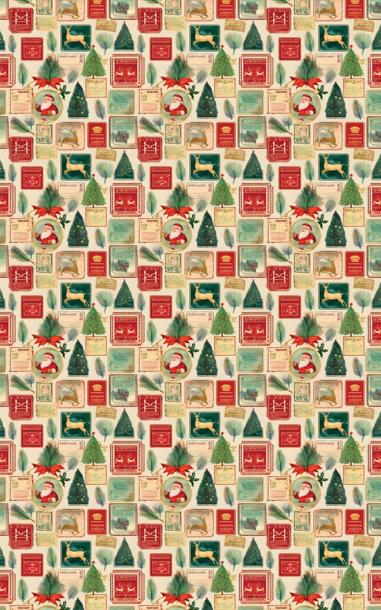 Holiday Stamps - London Penny Gift Wrap