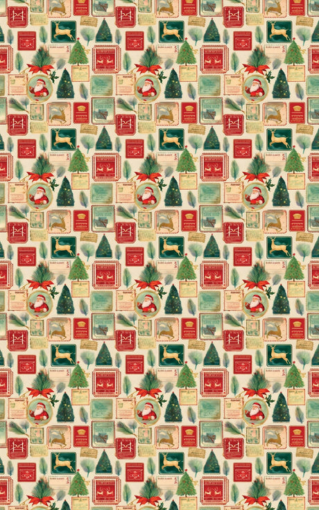 Holiday Stamps - London Penny Gift Wrap