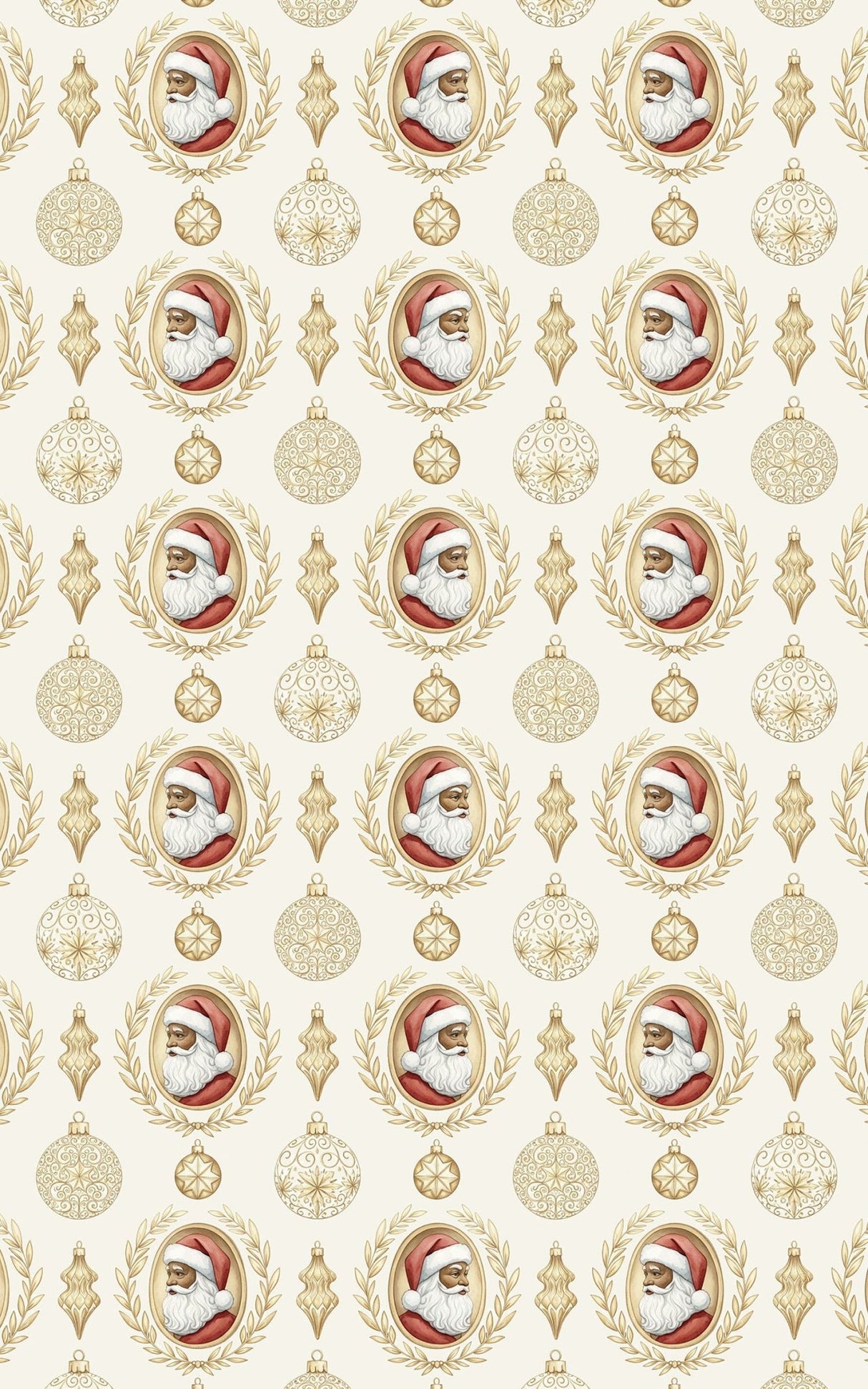 Santa Cameos - London Penny Gift Wrap
