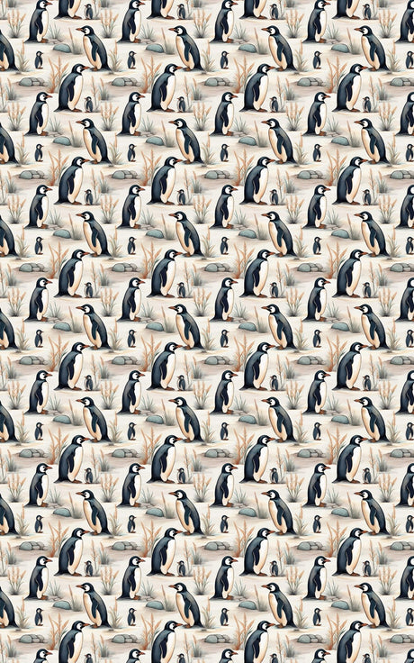 Safari Stroll: Penguin - London Penny Gift Wrap