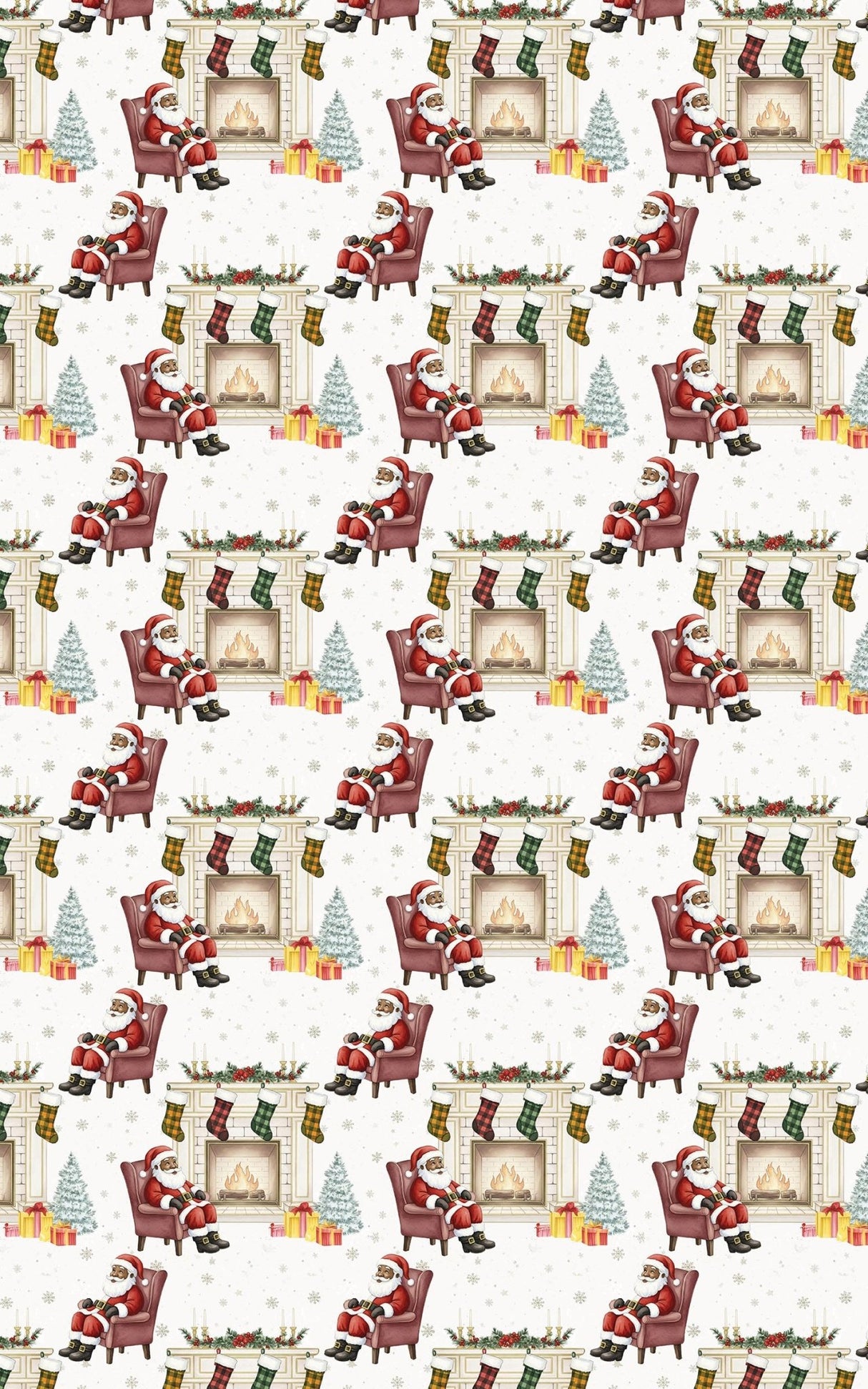 Fireside Santa - London Penny Gift Wrap