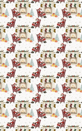 Fireside Santa - London Penny Gift Wrap