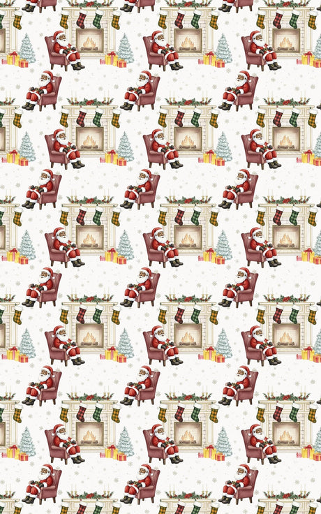 Fireside Santa - London Penny Gift Wrap