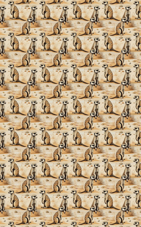 Safari Stroll: Meerkat - London Penny Gift Wrap