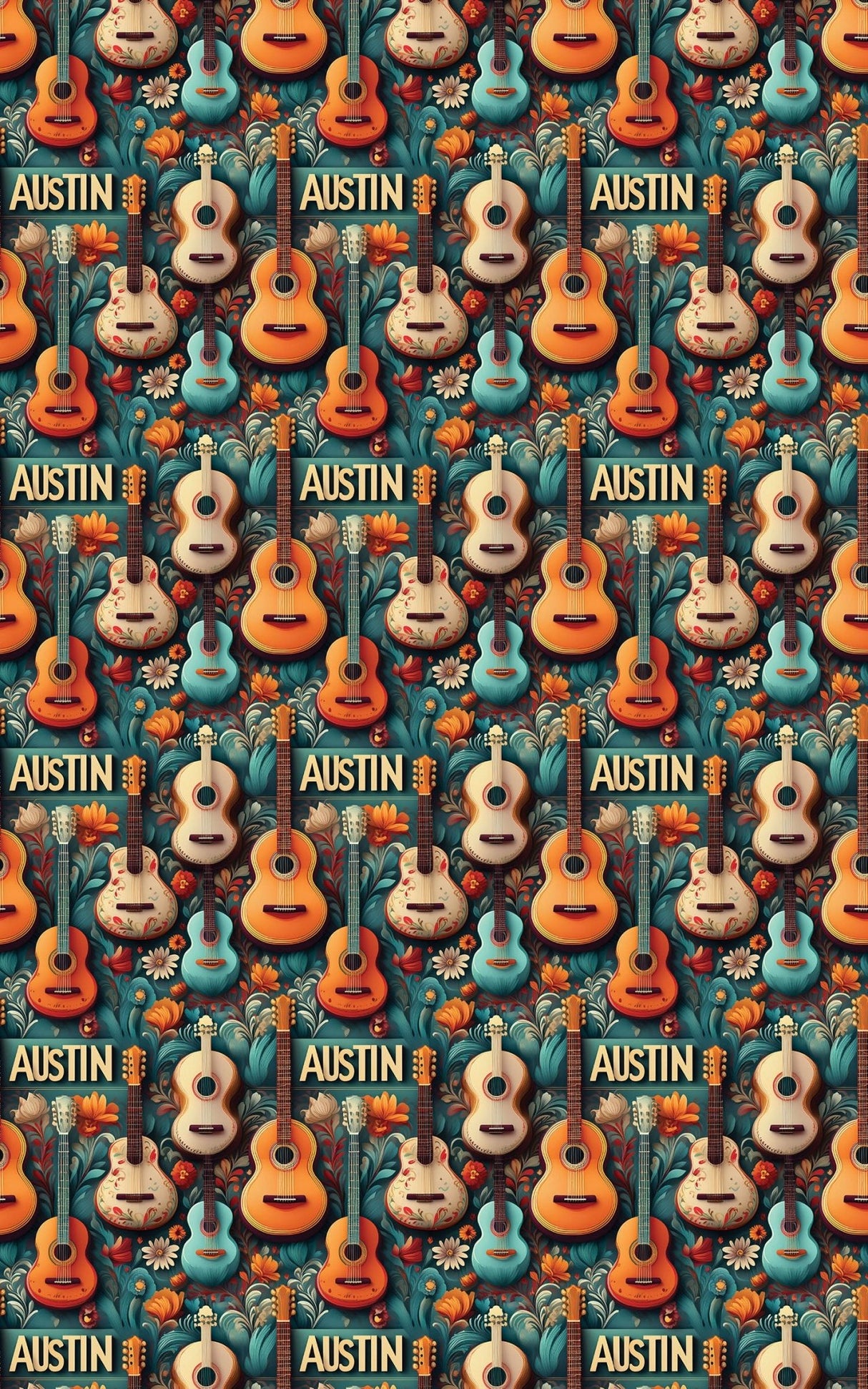 Austin – Retro Indie Revival Wrapping Paper - London Penny Gift Wrap