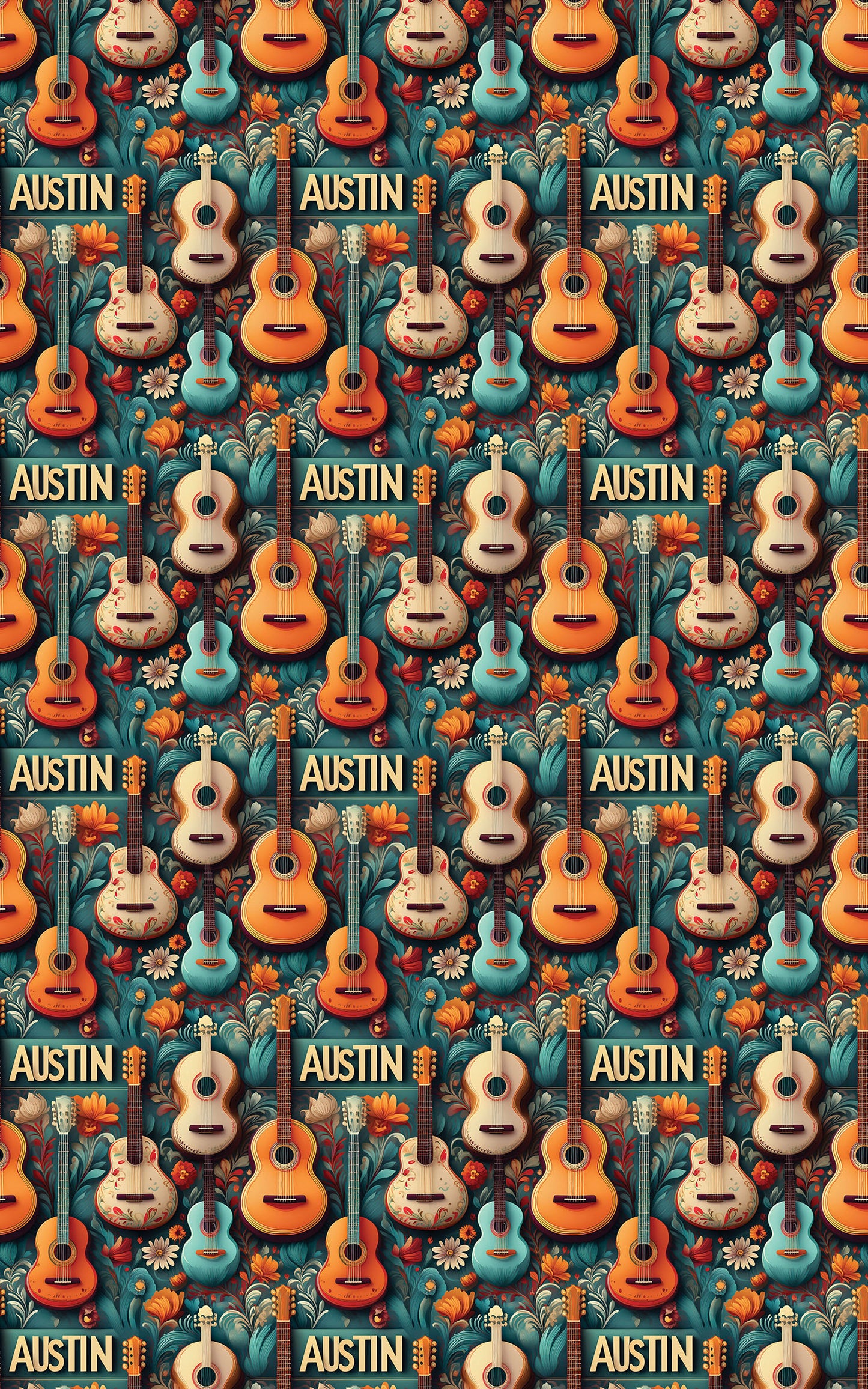 Austin – Retro Indie Revival Wrapping Paper