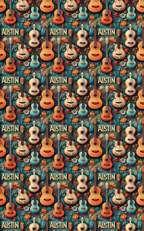 Austin – Retro Indie Revival Wrapping Paper - London Penny Gift Wrap