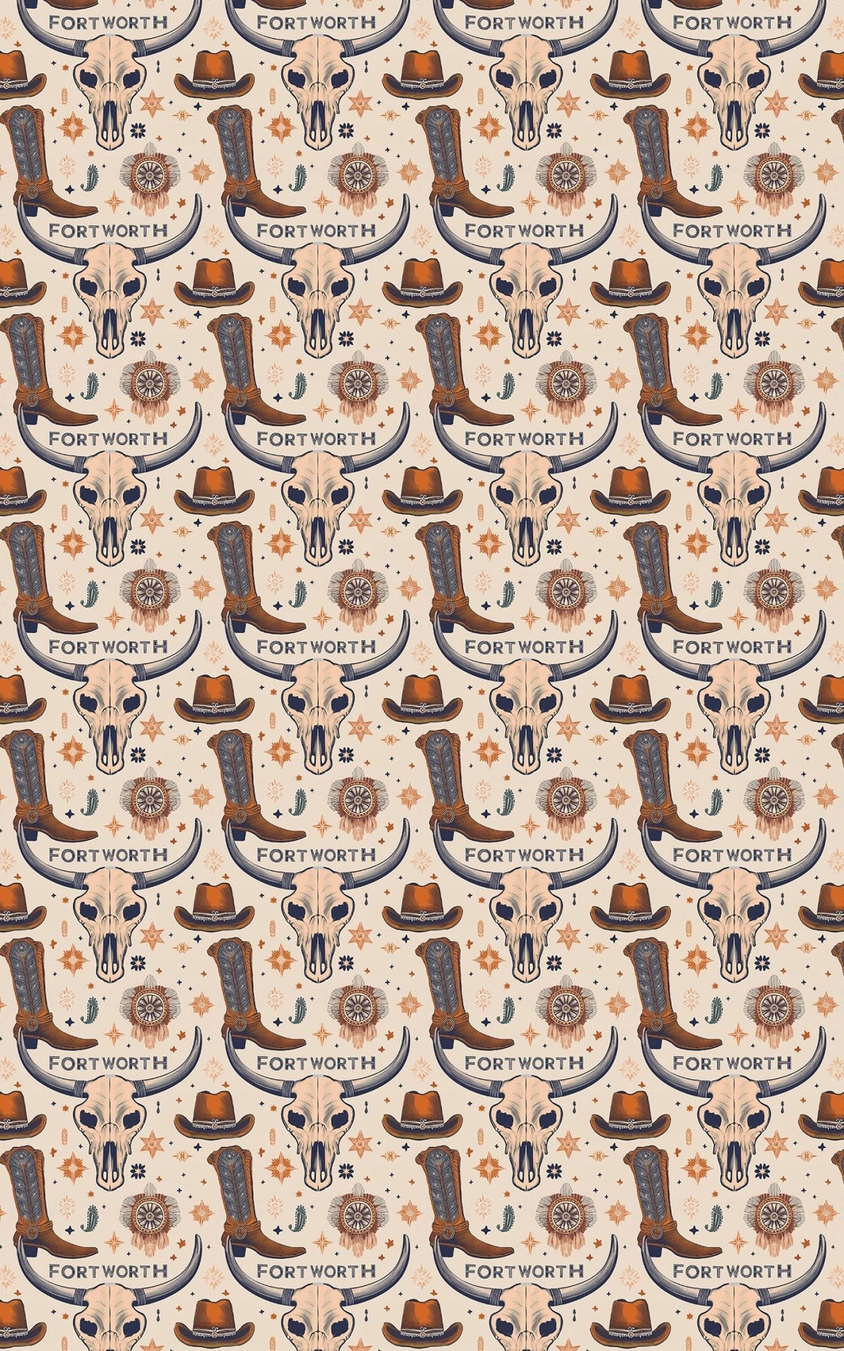 Fort Worth – Modern Western Heritage Wrapping Paper - London Penny Gift Wrap