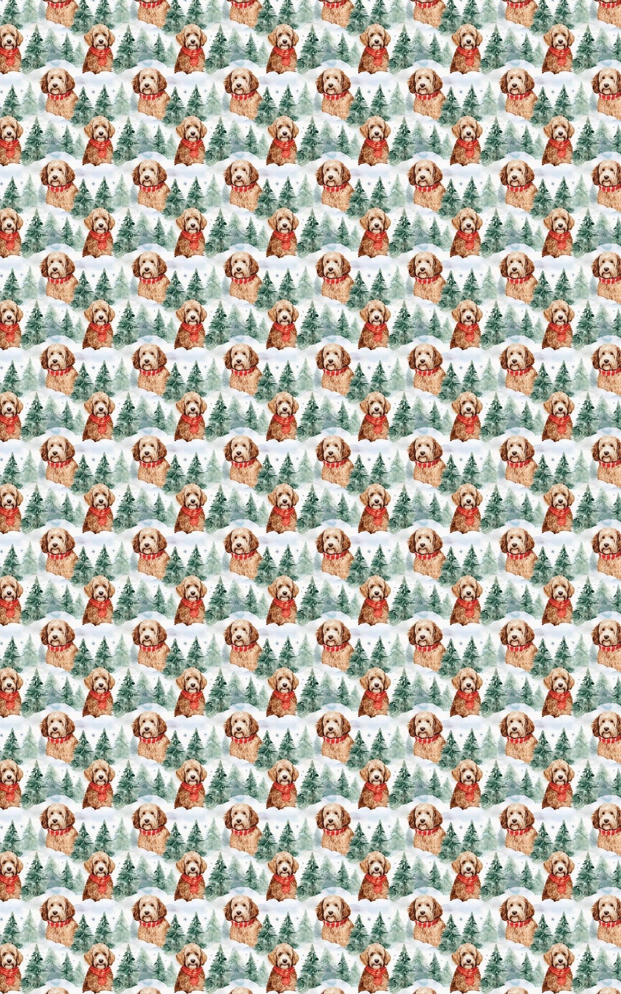 Golden Doodle Flurries - London Penny Gift Wrap
