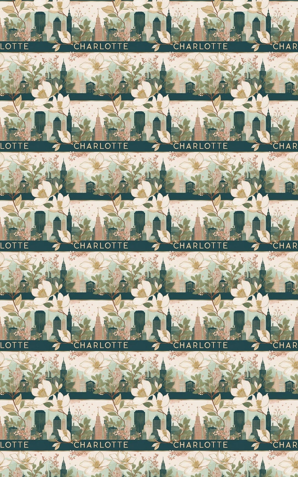 Charlotte – Modern Southern Elegance Wrapping Paper - London Penny Gift Wrap
