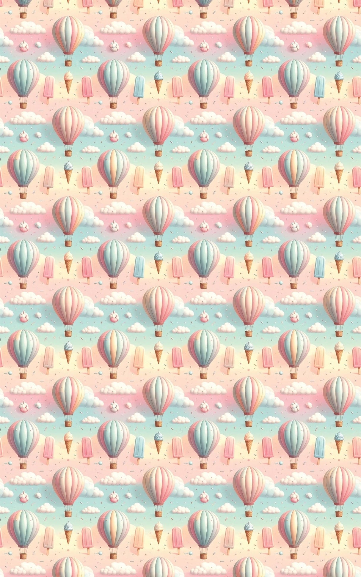 Sweet Treat Hot Air Balloons Wrapping Paper - London Penny Gift Wrap