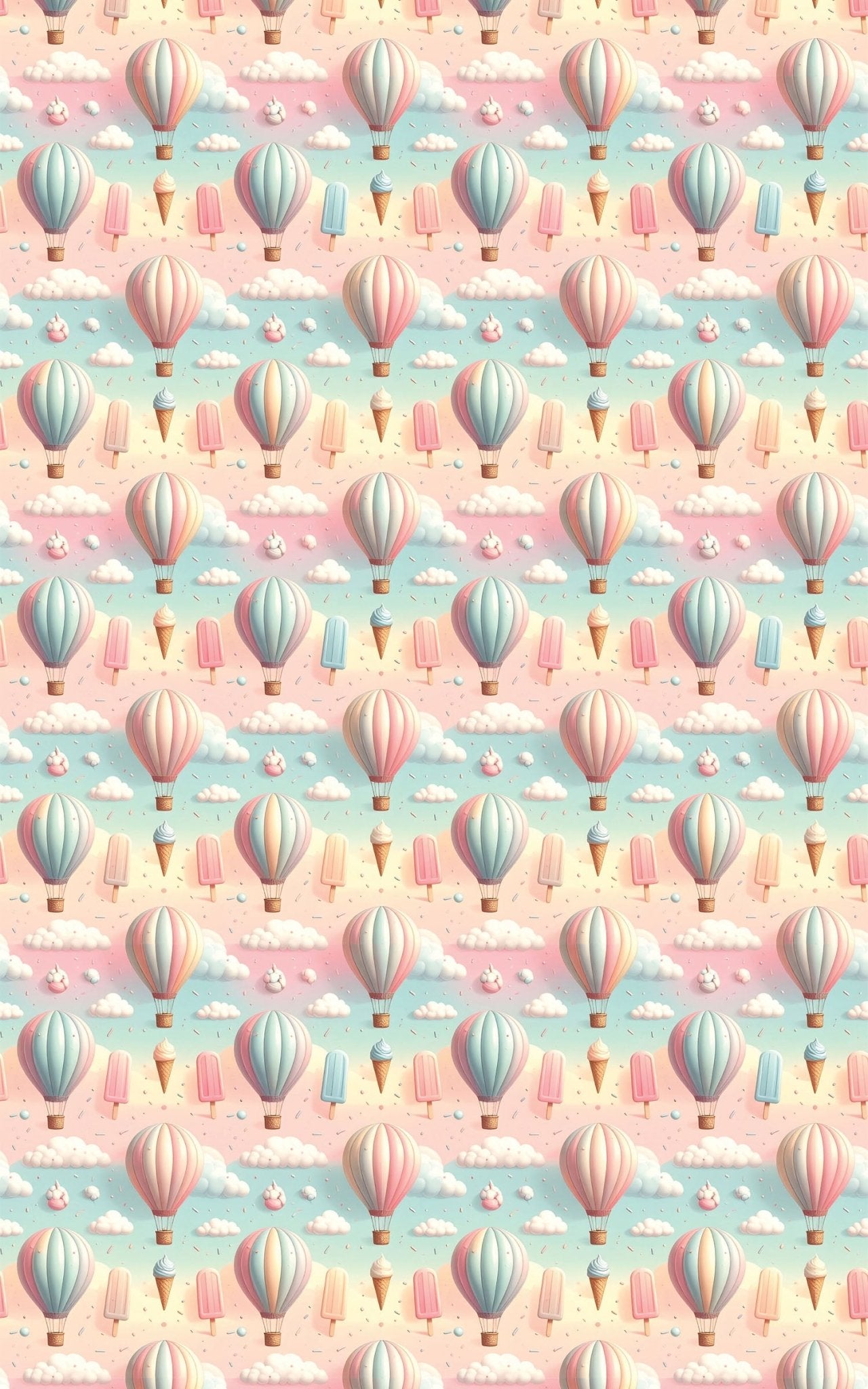 Sweet Treat Hot Air Balloons Wrapping Paper - London Penny Gift Wrap
