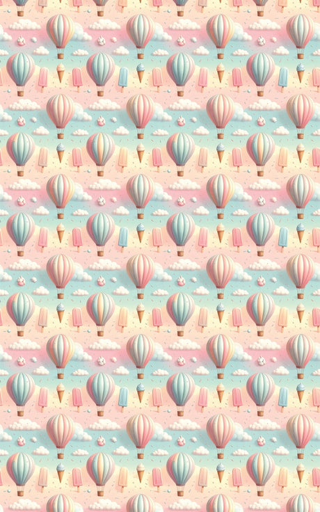 Sweet Treat Hot Air Balloons Wrapping Paper - London Penny Gift Wrap