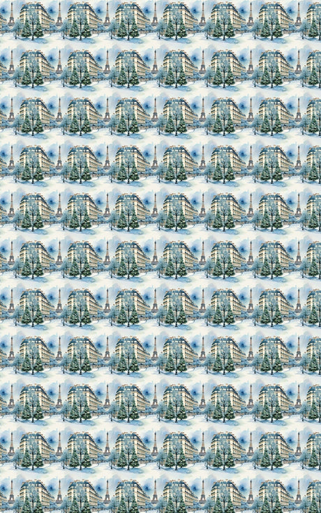 Tinsel Under the Eiffel - London Penny Gift Wrap