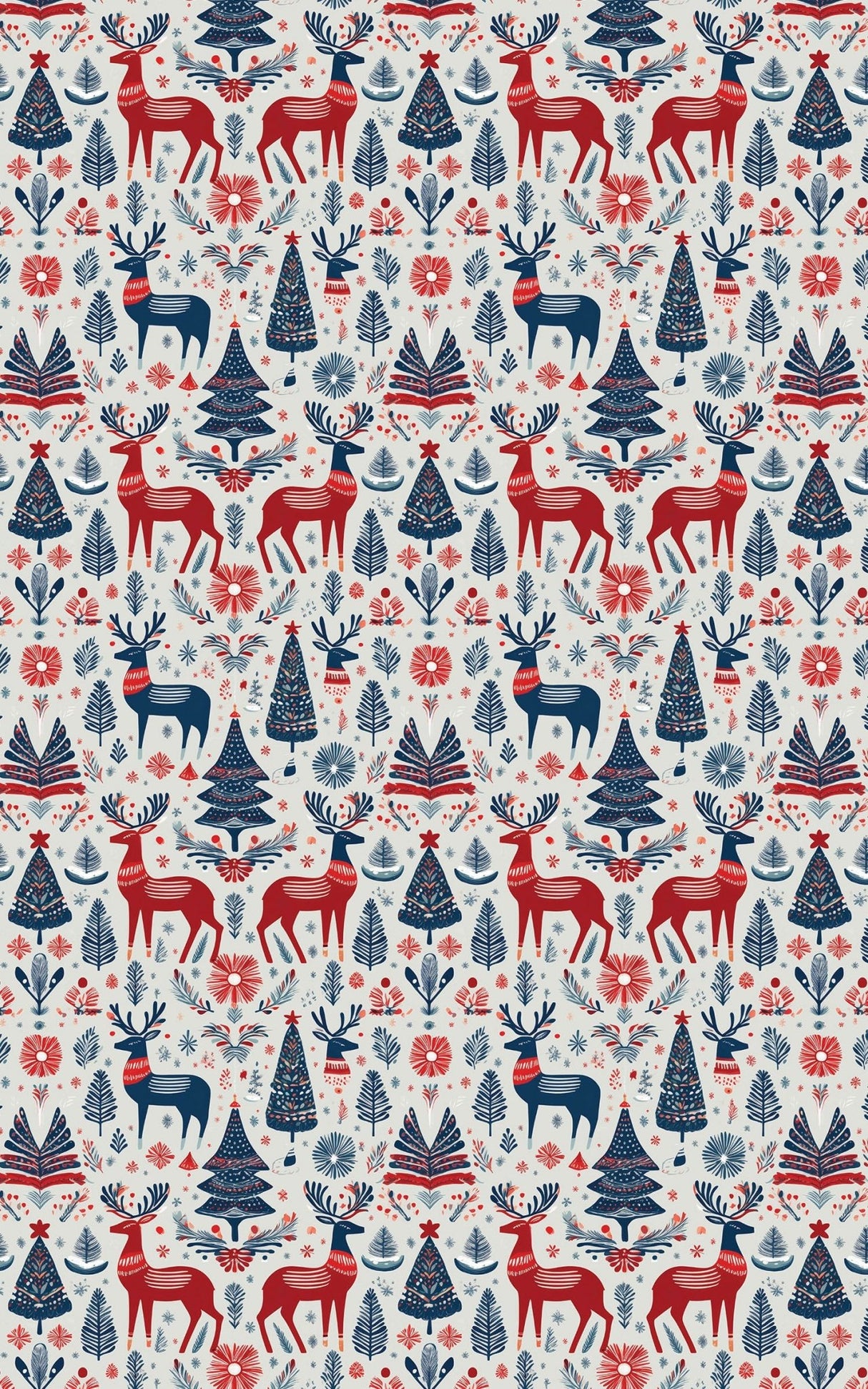 Nordic Reindeer - London Penny Gift Wrap