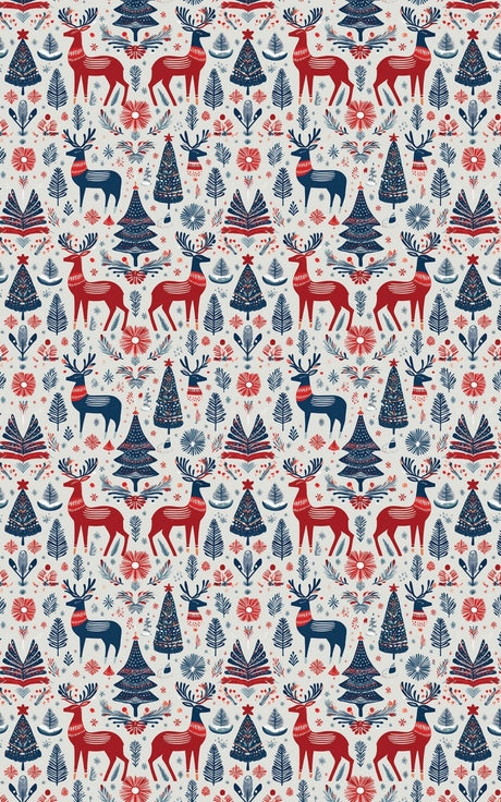 Nordic Reindeer - London Penny Gift Wrap
