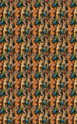 Tabby Cat Chasing - London Penny Gift Wrap