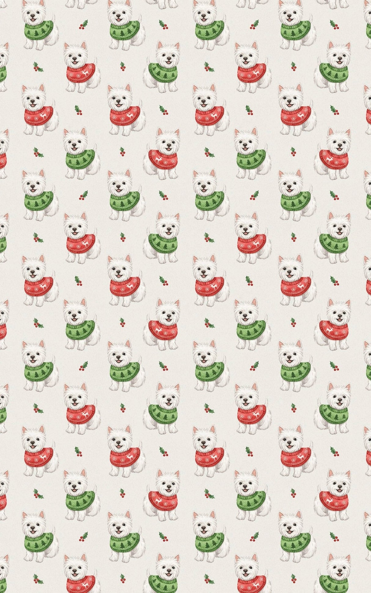 White Westie Holiday Sweaters - London Penny Gift Wrap
