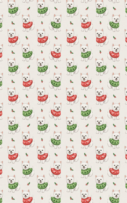 White Westie Holiday Sweaters