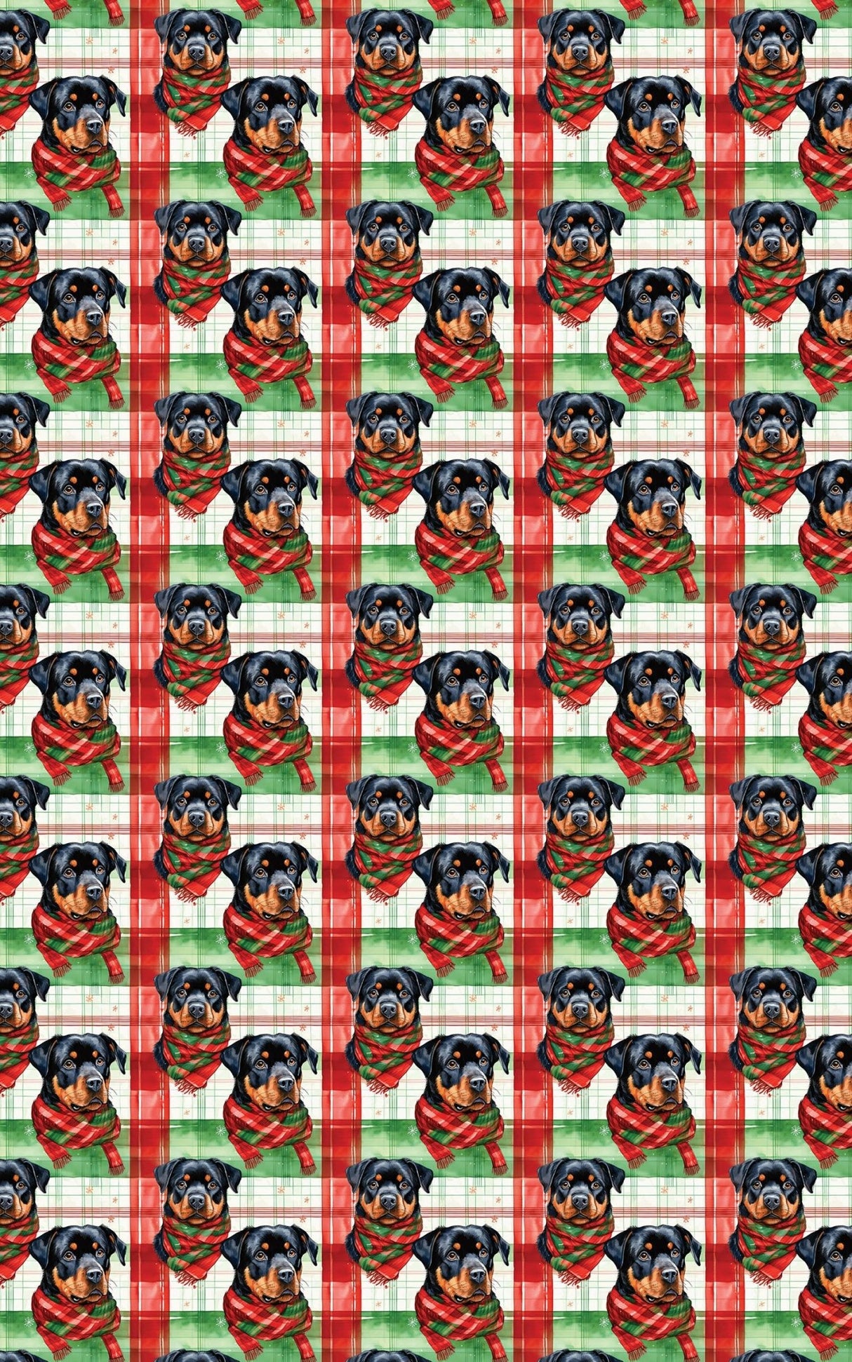 Rottweiler Plaid Parade - London Penny Gift Wrap