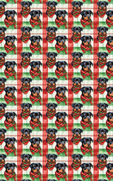 Rottweiler Plaid Parade - London Penny Gift Wrap