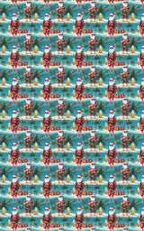 Santa’s Sunny Shores - London Penny Gift Wrap